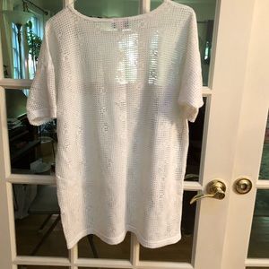 White beach cover up